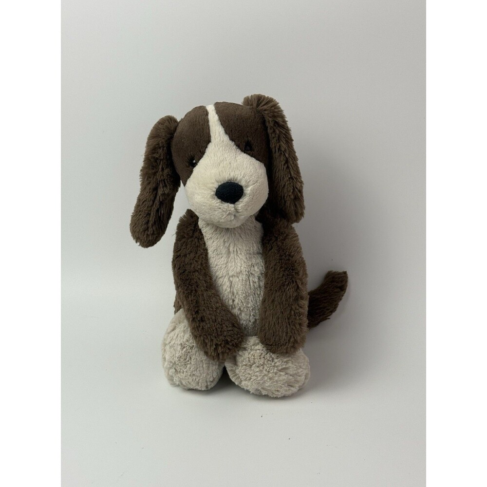 Jellycat BASHFUL FUDGE PUPPY Plush Toy RETIRED Brown Dog